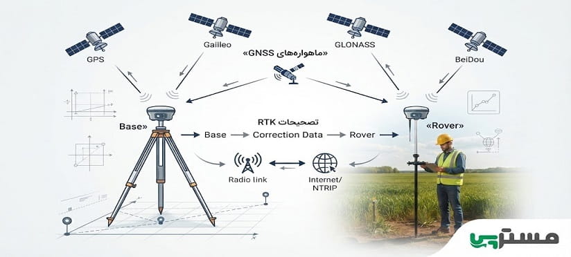 نحوه کار گیرنده GPS مولتی فرکانس در RTK